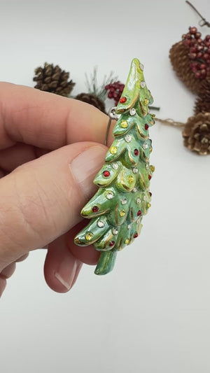 Christmas Ceramic Brooch