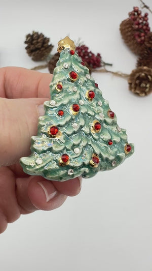 Christmas Ceramic Brooch
